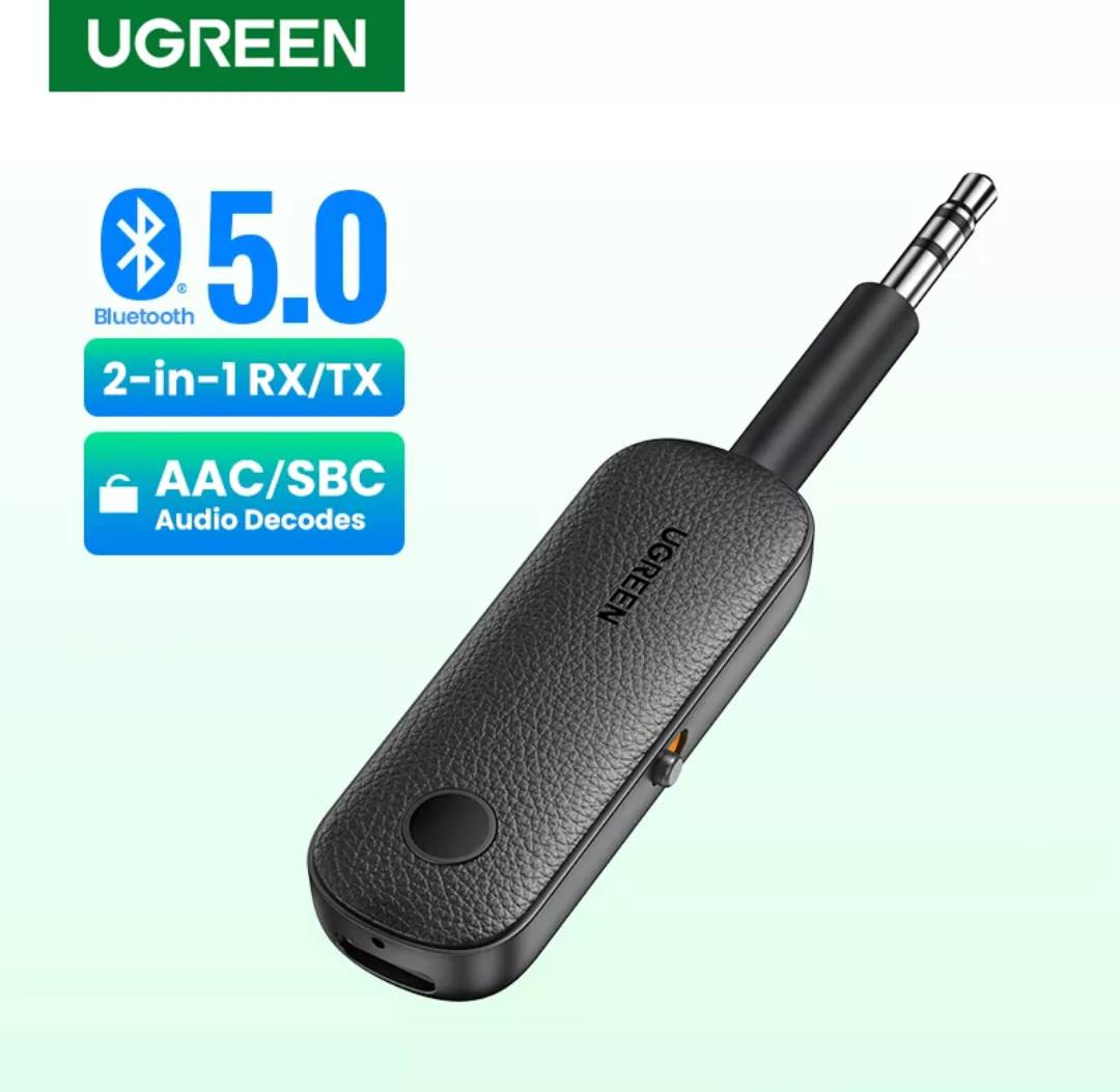 UGREEN Bluetooth 5.0 Transmitter and Receiver 2 in 1 Wireless 3.5mm Bluetooth Adapter