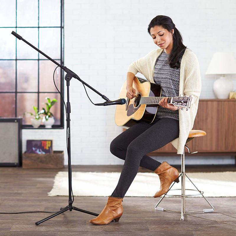 High-Quality Microphone Tripod Stand With Two Microphone Holder