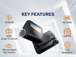 70mai Dash Cam A810 4K HDR Sony Starvis 2 IMX678 Dual-channel Optional