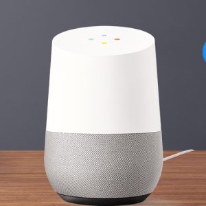 Google Home Wireless Voice Activated Speaker - White/Slate Fabric