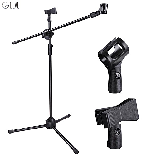 High-Quality Microphone Tripod Stand With Two Microphone Holder - Image 3