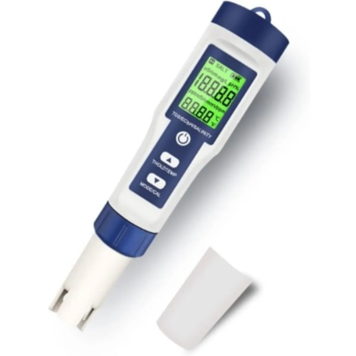 TDS, EC, pH, Salinity, Temperature Meter for Water Quality Testing - Image 2