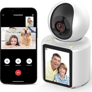 Wireless Security Camera, 2 in 1 Video Call & Monitor 350°