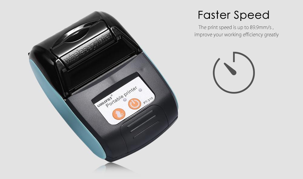 GOOJPRT 58MM Wireless Portable Bluetooth Thermal Receipt Printer Machine For Windows Android iOS - Image 3