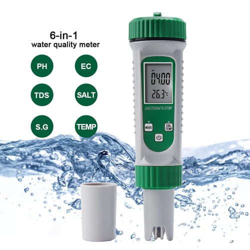 6 in 1 Multi-Parameter Tester Water pH, EC, TDS, Salt, S.G and Temp. pH-786