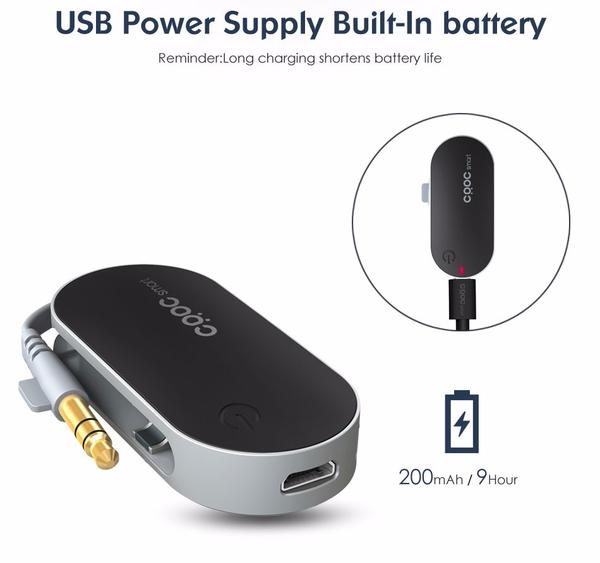 CRDC Smart Bluetooth Transmitter 3.5mm Powerful Bluetooth Audio Transmitter - Image 4