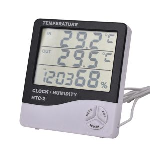 Digital Clock Humidity Hygrometer HTC-2