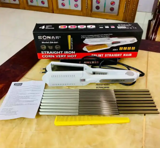 Sonar Sn-841 Professional Hair Straightener 4 In 1