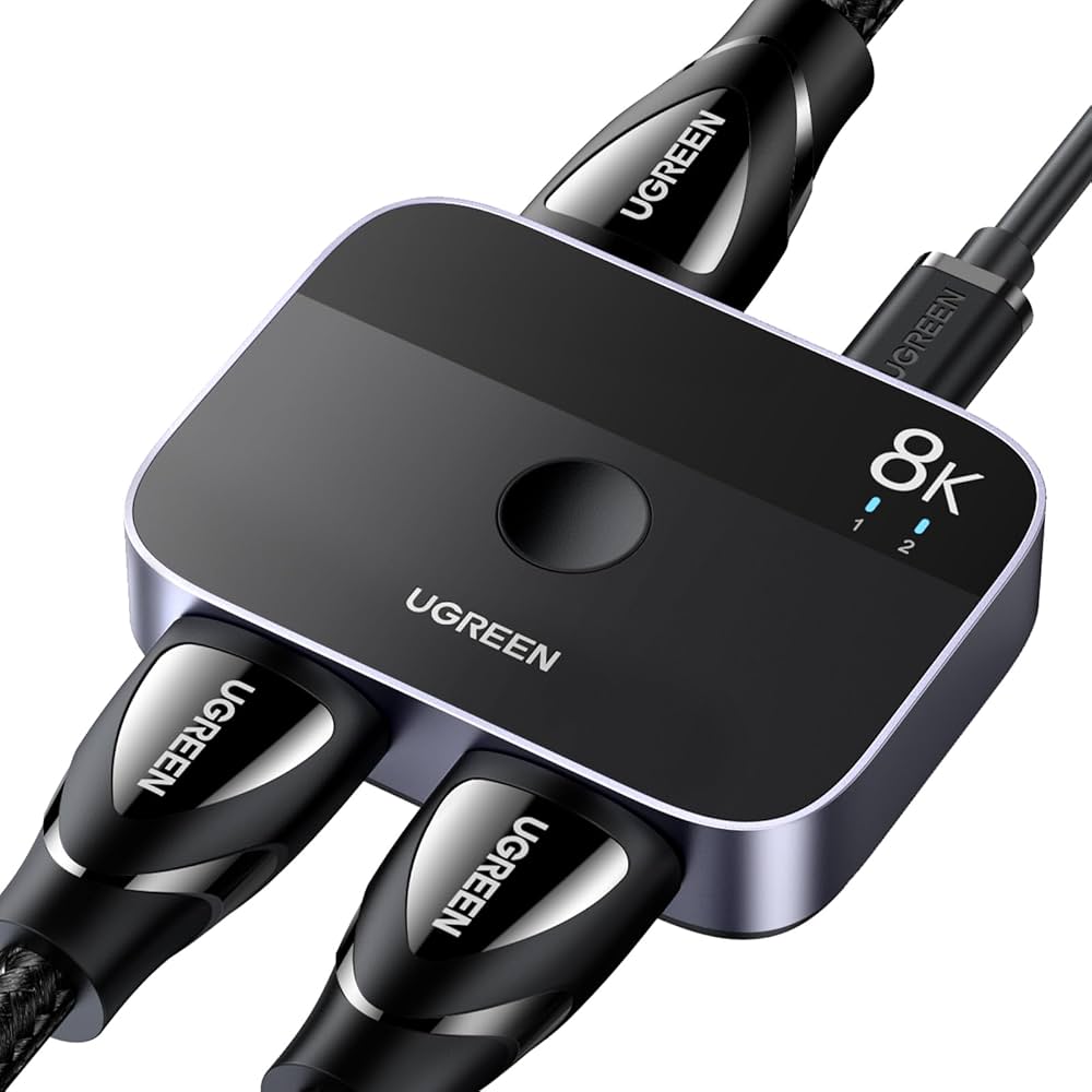 UGREEN HDMI 2.1 Splitter Switch 8K 60Hz 4K120Hz 2 in 1 out for TV Xbox Series X PS5 HDMI - Image 4